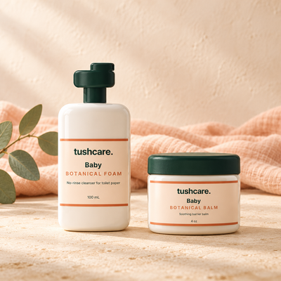TushCare Baby Comfort System premium product photography