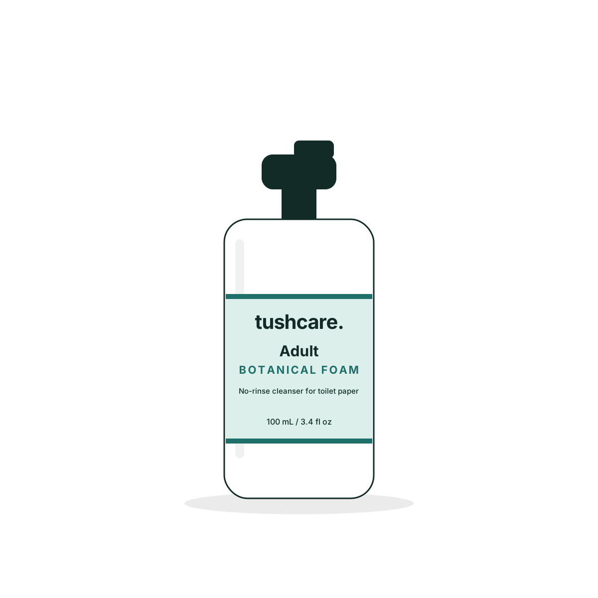 TushCare Botanical Foam, 100 mL pump bottle