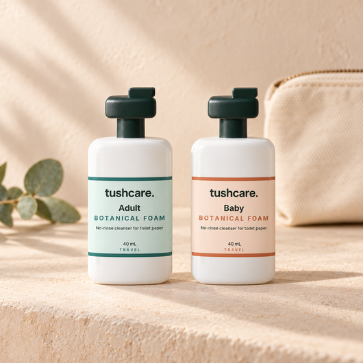 TushCare On-the-Go Duo premium product photography